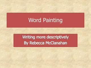 Word Painting