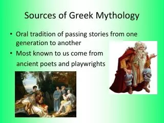 Sources of Greek Mythology