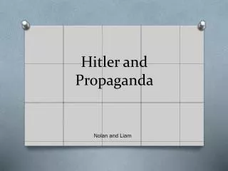 Hitler and Propaganda