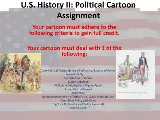 U.S. History II: Political Cartoon Assignment