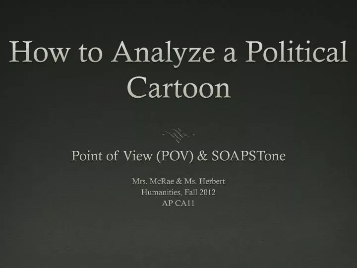 how to analyze a political cartoon