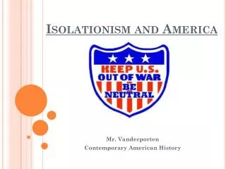 isolationism and america