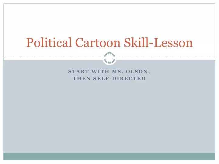 political cartoon skill lesson