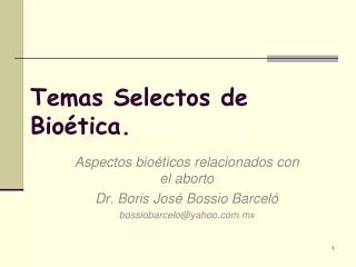 temas selectos de bio tica