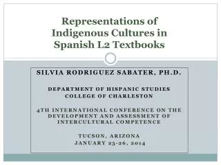 representations of indigenous c ultures in spanish l2 textbooks