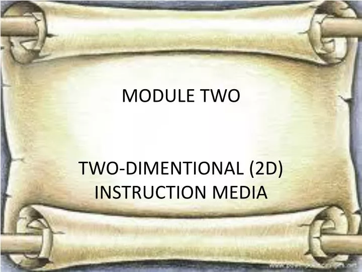 module two two dimentional 2d instruction media