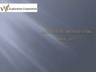 Confidentiel Presentation APRIL 2012