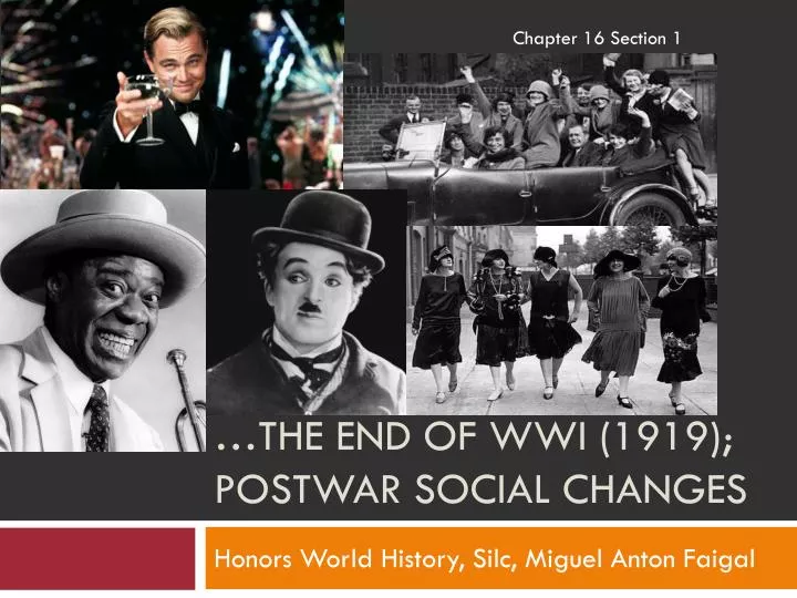 the end of wwi 1919 postwar social changes