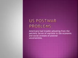 US Postwar Problems