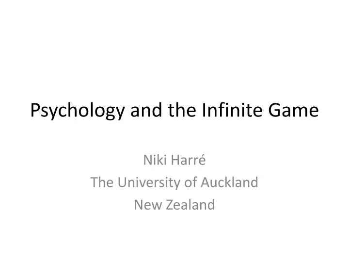psychology and the infinite game