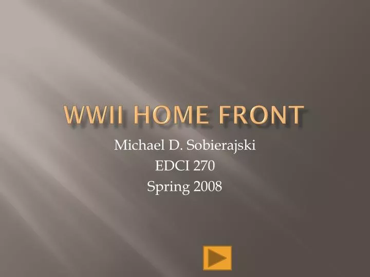 wwii home front