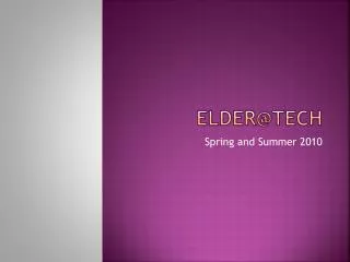 Elder@Tech