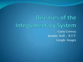 Diseases of the Integumentary System