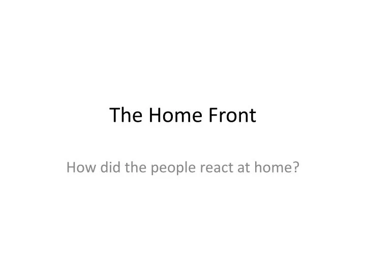 the home front