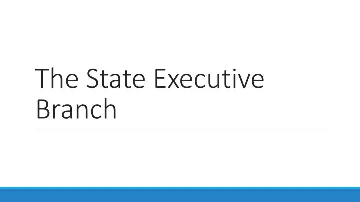 the state executive branch