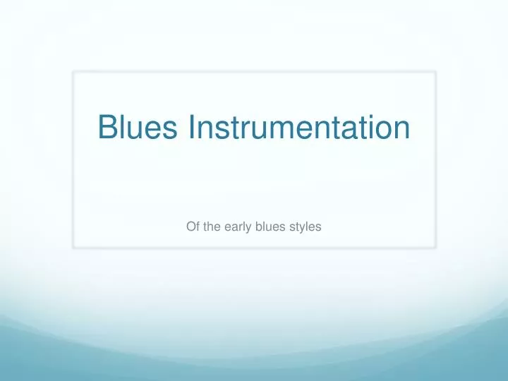 blues instrumentation