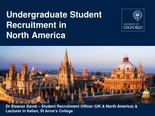 Undergraduate Student Recruitment in North America