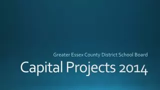 Capital Projects 2014