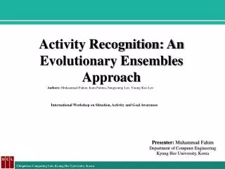 Activity Recognition: An Evolutionary Ensembles Approach