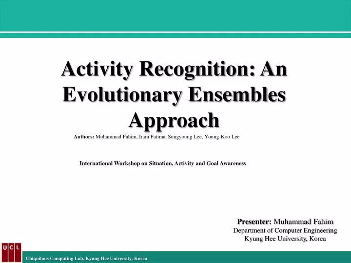 activity recognition an evolutionary ensembles approach