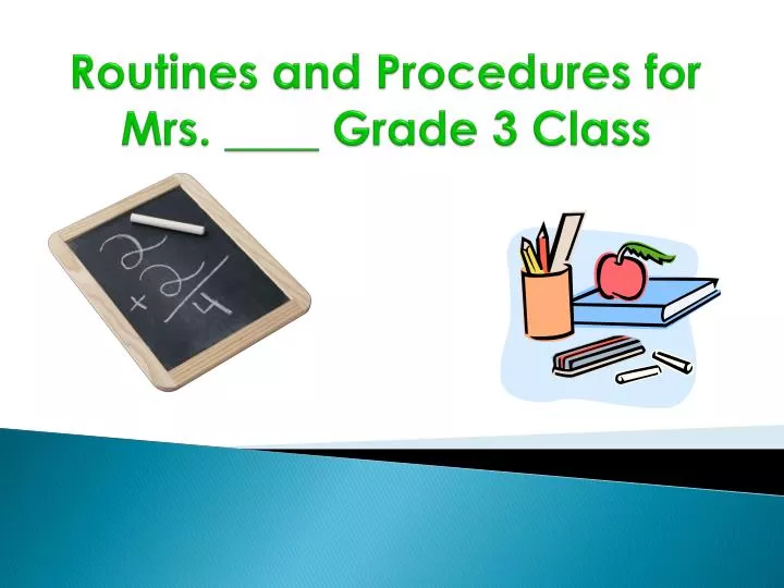 routines and procedures for mrs grade 3 class