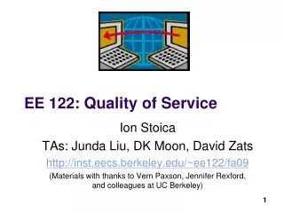 EE 122 : Quality of Service