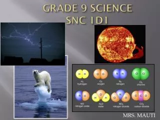 GRADE 9 SCIENCE SNC 1D1