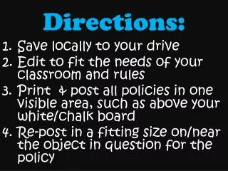Directions: