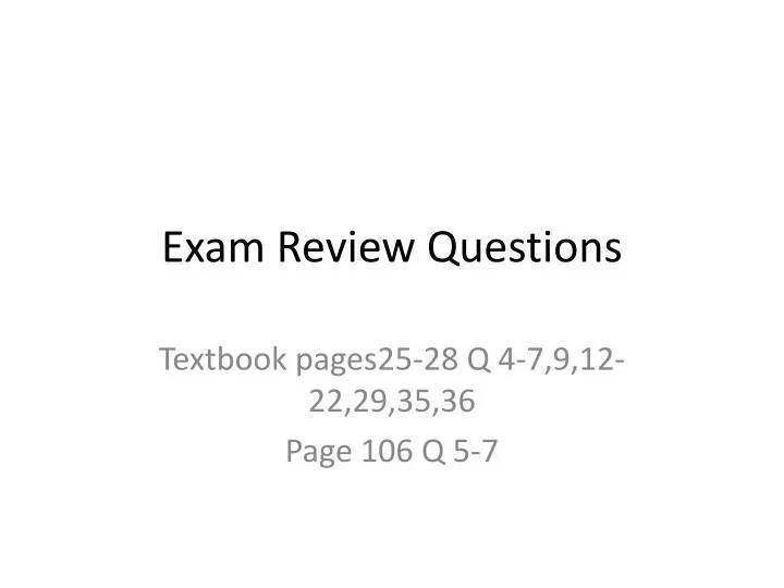 exam review questions