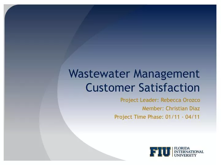 wastewater management customer satisfaction