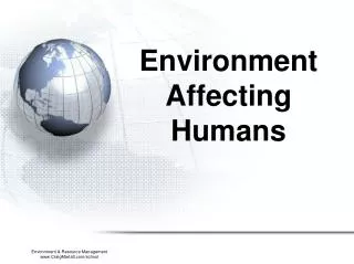 Environment Affecting Humans