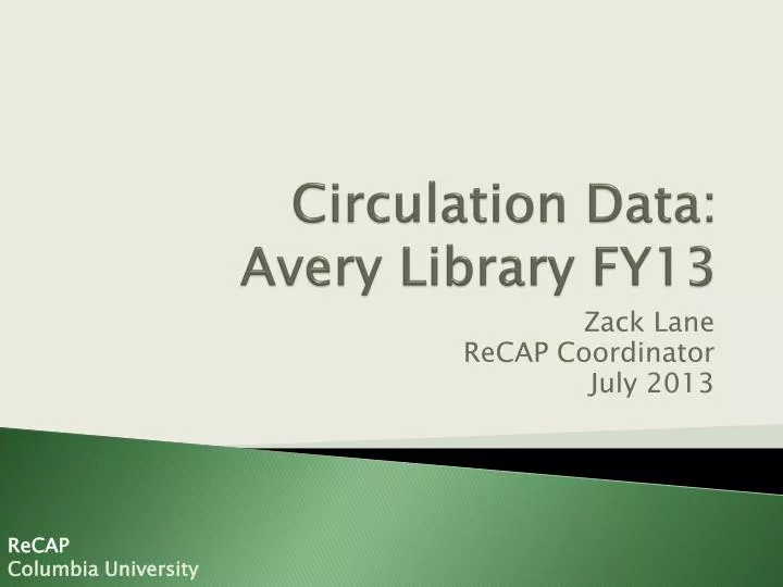circulation data avery library fy13