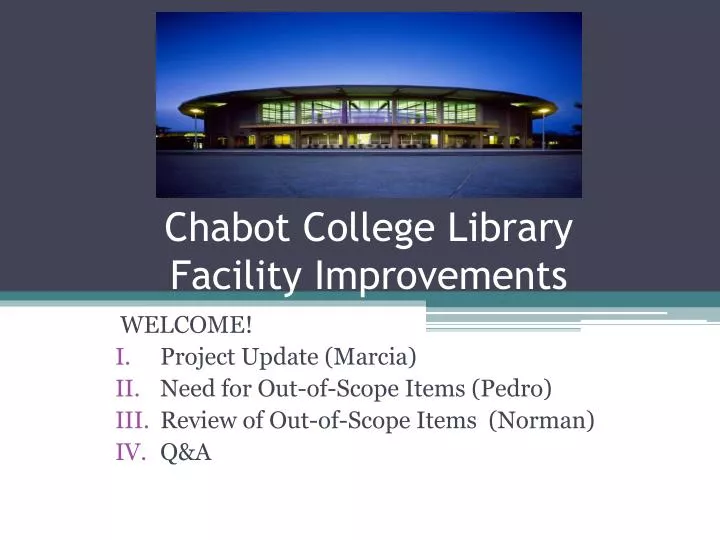 chabot college library facility improvements