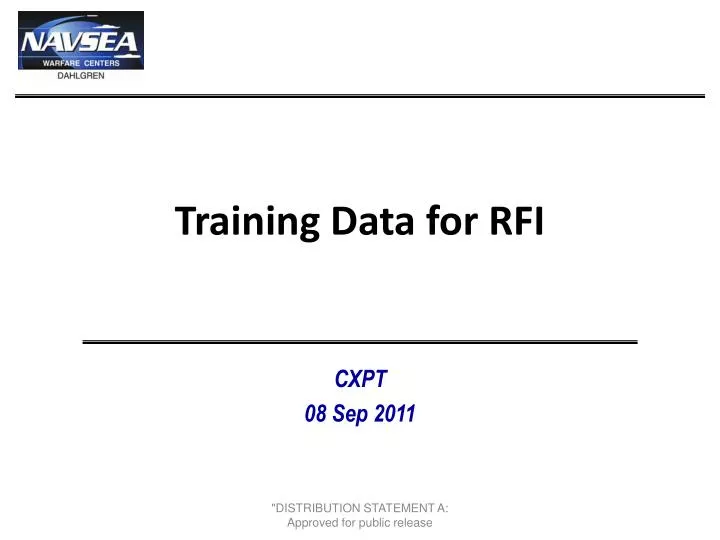 training data for rfi