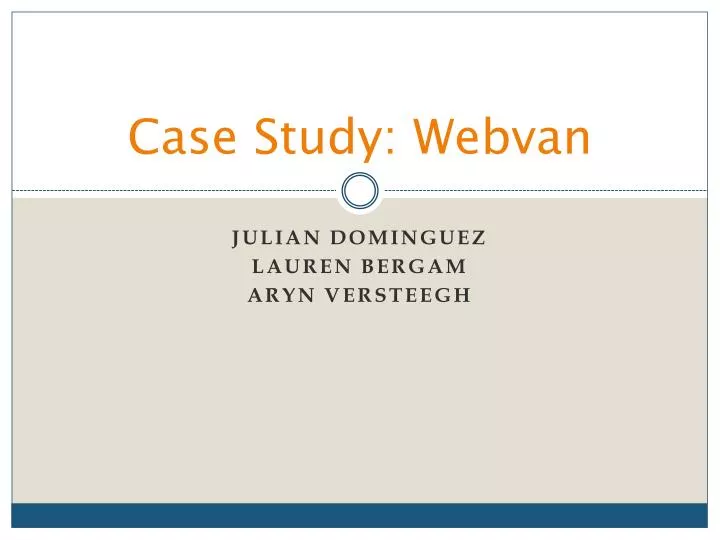 case study webvan