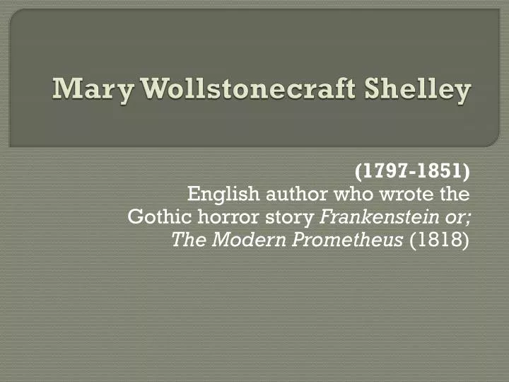 mary wollstonecraft shelley
