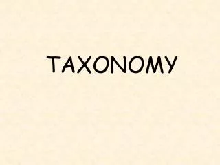 TAXONOMY