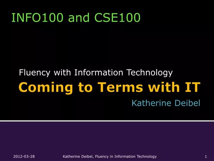 fluency with information technology