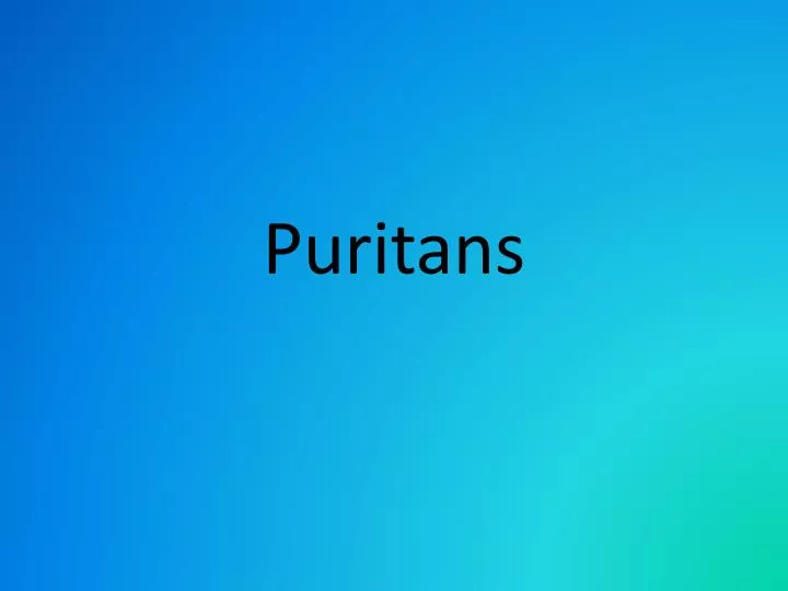 puritans