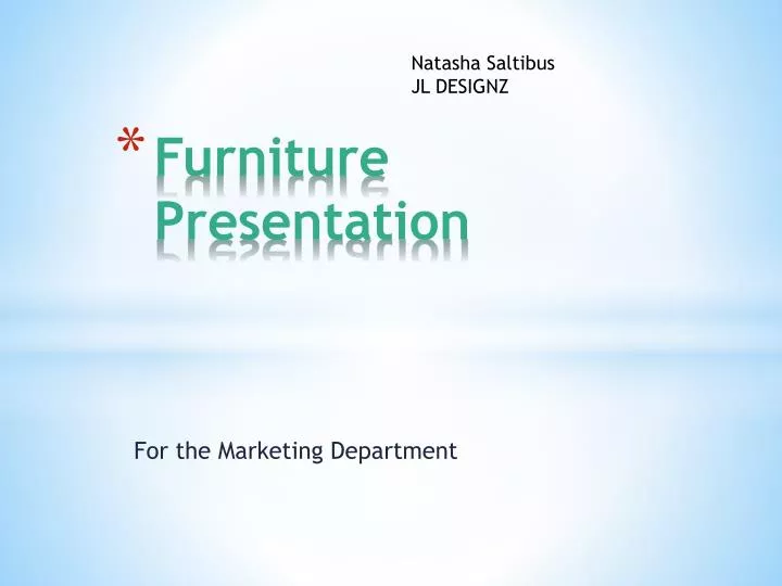 furniture presentation