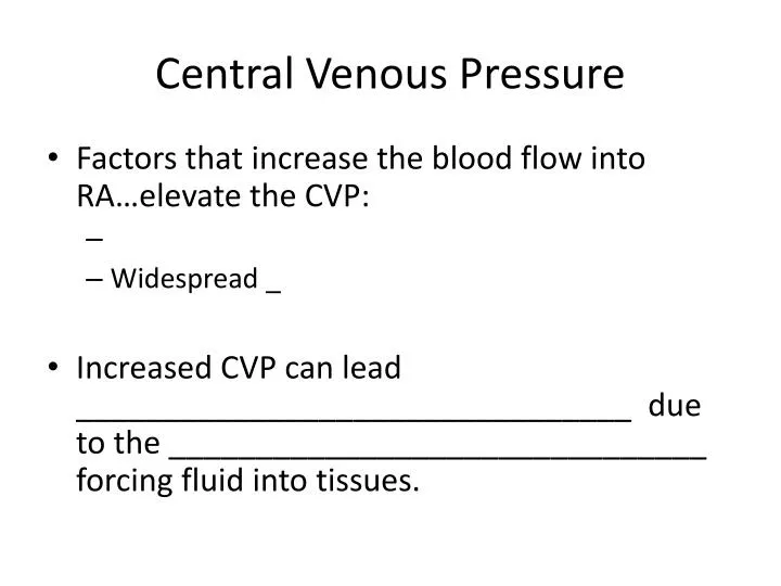 central venous pressure
