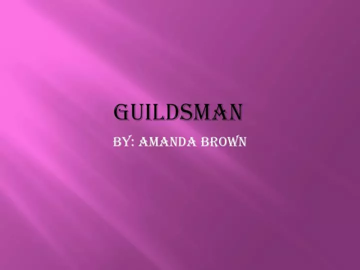 guildsman