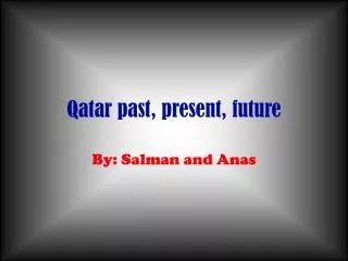 qatar past present future