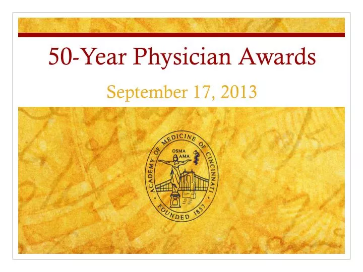 50 year physician awards