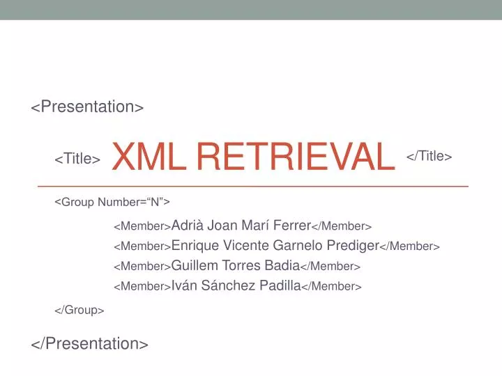 xml retrieval