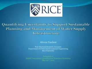 Alireza Yazdani Post-Doctoral Research Associate Department of Civil &amp; Environmental Engineering