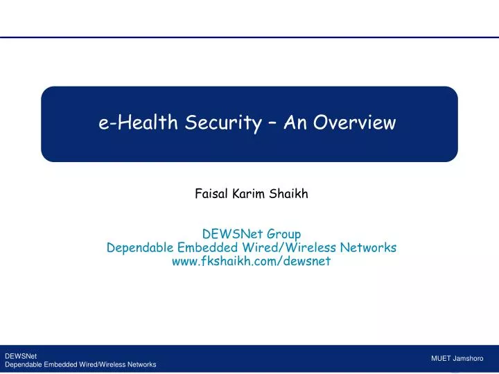 e health security an overview