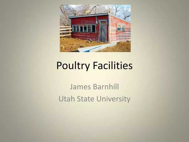 poultry facilities