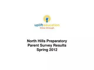 North Hills Preparatory Parent Survey Results Spring 2012