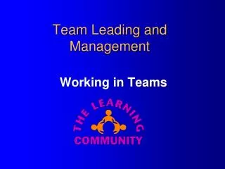 Team Leading and Management